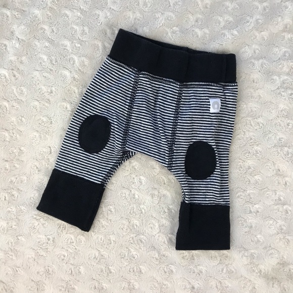 black and white striped newborn pants